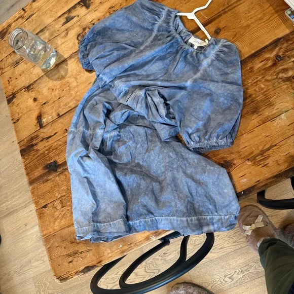 THE GREAT. Denim Blue Midi Dress - Picture 4 of 5